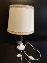lampe dauphin pied marbre et laiton