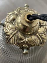 ANCIENNE SUSPENSION VERRE PRISMATIQUE VINTAGE