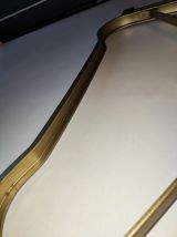 chaises pliantes en velours moutarde et métal doré