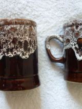  2 Chopes en Céramique du Portugal Années 70