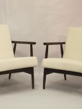 Paire de fauteuils Henryk Lis 300-190 années 1970 tissu bouc