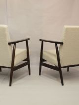 Paire de fauteuils Henryk Lis 300-190 années 1970 tissu bouc