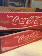 2 Anciennes Caisses Rouge Coca-Cola