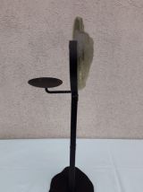 Bougeoir sculpture métal et verre éléphant 