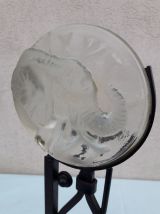 Bougeoir sculpture métal et verre éléphant 