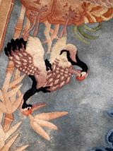 Tapis vintage Chinois Art Deco fait main, 1B868