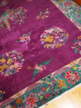 Tapis ancien Chinois Art Deco fait main, 1B870