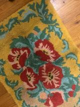 Tapis vintage Américain Hooked fait main, 1B888