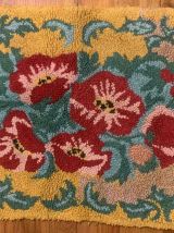 Tapis vintage Américain Hooked fait main, 1B888