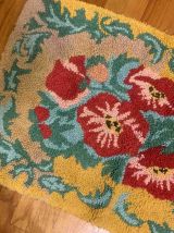 Tapis vintage Américain Hooked fait main, 1B888
