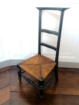Chaise prie dieu en bois noirci XIXème siècle 