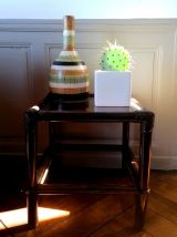 Bout de canapé en rotin, années 1960 