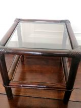 Bout de canapé en rotin, années 1960 