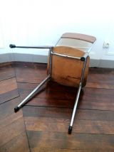 Paire de chaises Formica pieds compas 1970