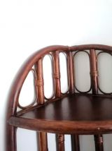 Etagère d'angle en rotin,  1970 