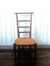 Chaise prie dieu en bois début XXème siècle