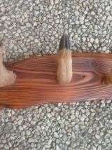 patère  bois, pied  de chevreuil