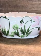 Jardinière Faïence Déco Florale Vintage