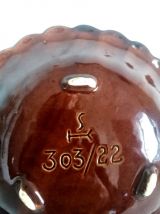 Coupe à godrons en céramique style Vallauris 