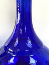 Superbe carafe ancienne en verre bleu cobalt 