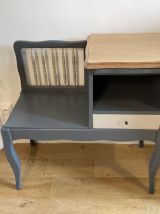 Meuble téléphone vintage rénové 