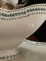 Saucière terre de fer porcelaine opaque de Gien.