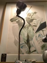 Lampe articulée chromée 1950