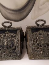 RARE anciens etriers portugais en bois et métal