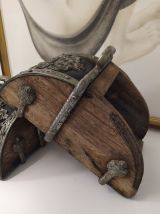 RARE anciens etriers portugais en bois et métal