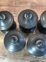Série de 5 Pots à Epices - Etain 95% - Vintage - TBE