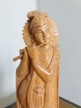 Statuette figurine indienne déesse Shiva en bois