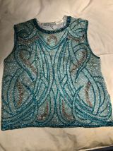 Corsage entièrement brodé et pailleté main