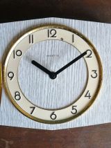 Horloge formica vintage pendule silencieuse "Vedette gris"