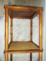 Etagère sellette cannage rotin