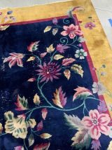 Tapis ancien Chinois Art Deco fait main, 1B906