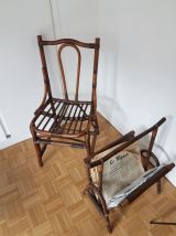 Chaise en osier / rotin vintage