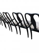 Lot de six chaises " Chippendale " assise tapissier