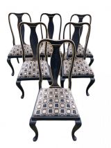 Lot de six chaises " Chippendale " assise tapissier