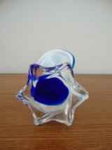 Soliflore ancien en verre de "murano" en forme d'Arum
