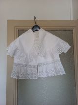 Magnifique manteau de baptême ancien dentelles