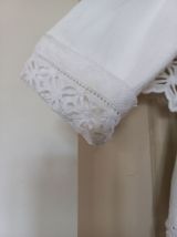 Magnifique manteau de baptême ancien dentelles