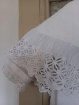 Magnifique manteau de baptême ancien dentelles