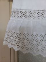 Magnifique manteau de baptême ancien dentelles