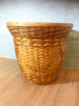 Corbeille en rotin vintage