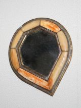 Deux miroirs os et cuivre vintage