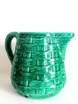 Digoin Sarreguemines, pichet en barbotine 1960 