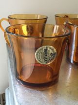 6 tasses à café Duralex ambre 