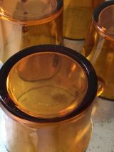 6 tasses à café Duralex ambre 