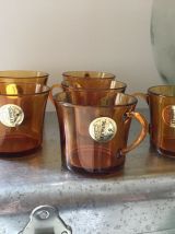 6 tasses à café Duralex ambre 