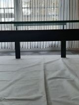 Table basse métal et verre fumé très desing